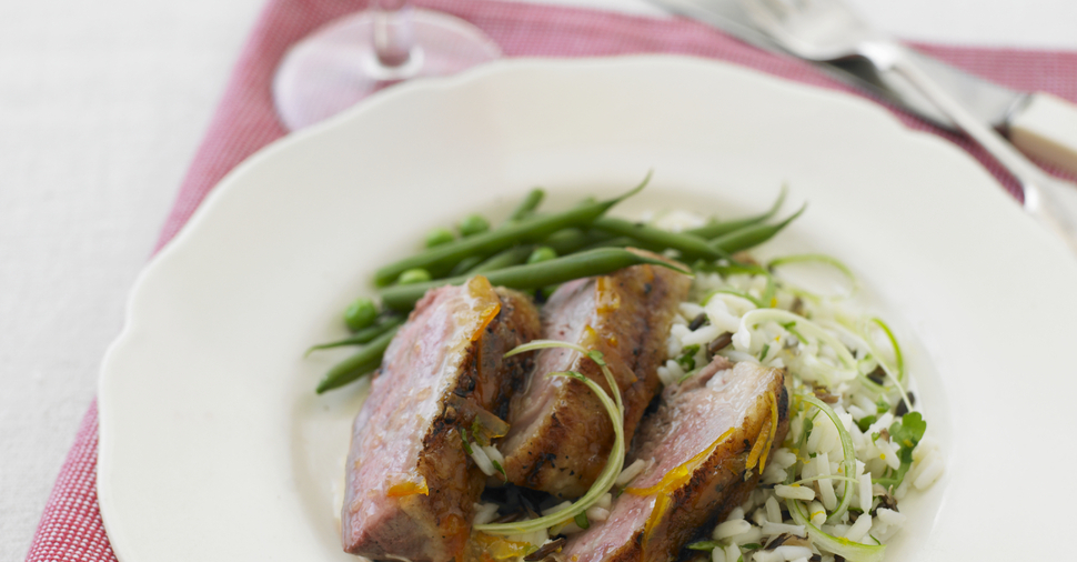 Duck breasts with orange marmalade