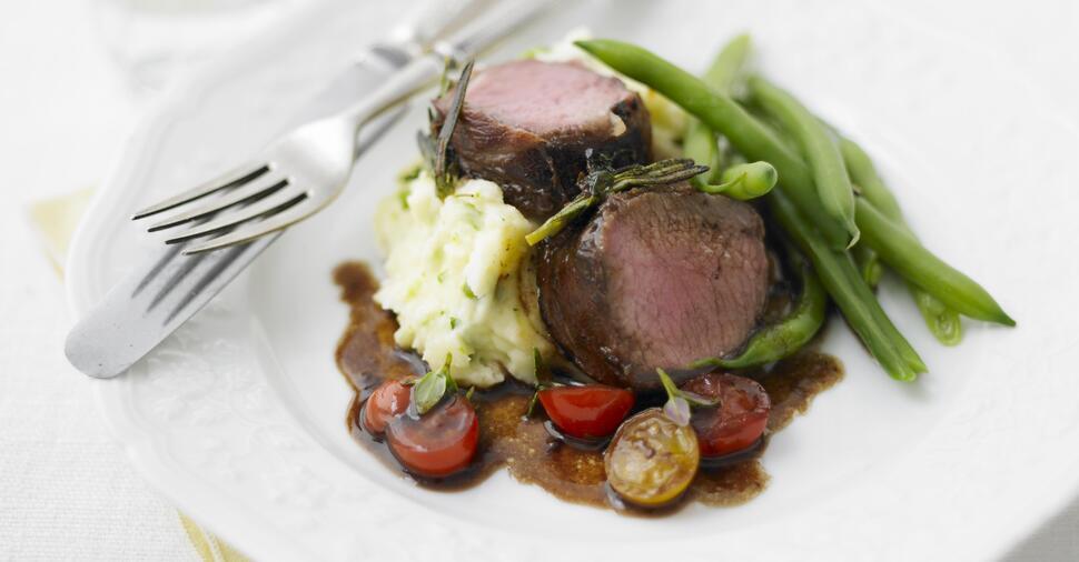 Herby Lamb with Berries Dressing