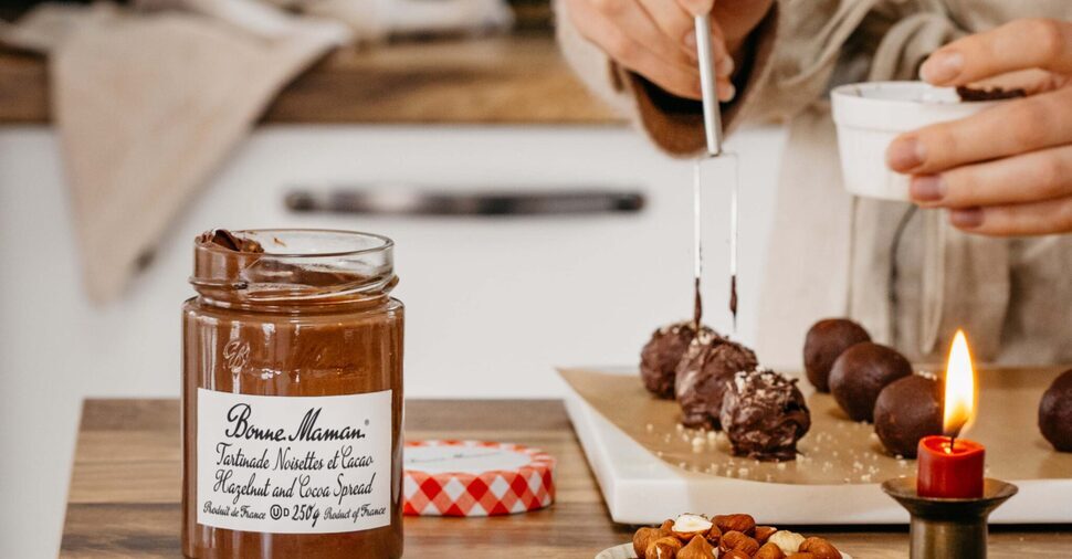 Bonne Maman Hazelnut and Cocoa Spread Truffles